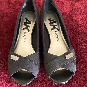 Women's Black Wedge Shoes AK Sport Cloudless